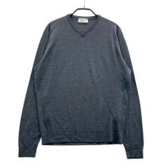 美品クリーニング済】CRUCIANIチャコールグレーVネックセーター46 