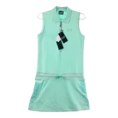 EMPORIO ARMANI エンポリオ アルマーニ  ハーフジップ ノースリーブ ワンピース  グリーン系 M [240101663168] レディースのサムネイル