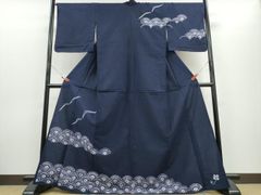浴衣 花火 絞り 線香花火 はなび 身丈168 裄66.5 黒 着物 062b - メルカリ