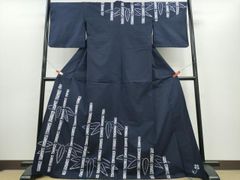 浴衣 花火 絞り 線香花火 はなび 身丈168 裄66.5 黒 着物 062b - メルカリ