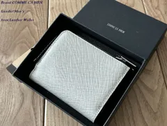新品 COMME CA MEN コムサメン サフィアーノ 三つ折りウォレット 01ホワイト Fサイズ 60XI11 定価19,800円のサムネイル