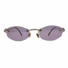 カルティエ Cartier 135 リムレス サングラス アイウェア ヴィンテージ 度入り フランス製 メタルフレーム カラーレンズ パープル ■MNK9のサムネイル
