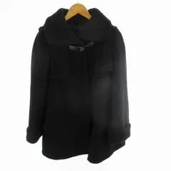 トゥービーシック TO BE CHIC 40 コート ハーフ Aライン レザーベルト ブラック 黒 ウール アウターのサムネイル