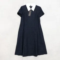 えり様　FOXEY 白襟　ネイビー 半袖ワンピース 2026年最新】foxey 白襟 ワンピースの人気アイテム - メルカリ