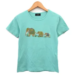 ジムトンプソン JIM THOMPSON Tシャツ カットソー 半袖 コットン 象 プリント S グリーン 緑 /KT3のサムネイル