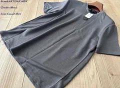 新品訳有り ARTISAN アルチザン メン ダブルフェイス ラミー天竺 クルーネックTシャツ 08チャコール Mサイズ 42TK07 定価19,800円のサムネイル