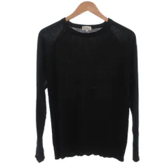 ポールスミス PAUL SMITH ニット 絹 シルク M 黒 ブラック 無地 ラウンドネック 長袖 /SC ■ECG005のサムネイル