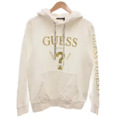 ゲス GUESS パーカー M 白 ホワイト 長袖 ロゴプリント フード付き /SC ■ECG005のサムネイル