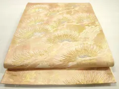 平和屋着物◎六通柄袋帯　枝松文　金銀糸　引箔　正絹　逸品　DABG1474xgのサムネイル