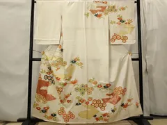 平和屋着物■訪問着　駒刺繍　吉祥花文　金彩　正絹　逸品　AABJ2269stのサムネイル