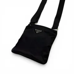 プラダ　PRADA トライアングルロゴ　ミニショルダーバッグ　ポシェット　ブラック　黒　テスートナイロンのサムネイル
