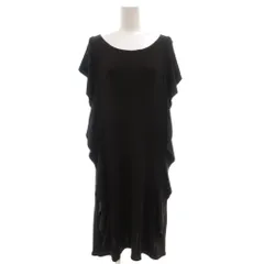ランバン LANVIN ワンピース 38 黒 ブラック 無地 ラウンドネック 半袖 /SC ■ECG005のサムネイル