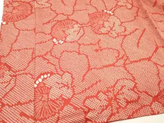 平和屋着物■上質な小紋　総絞り　舞花文　正絹　逸品　DABF6478zyのサムネイル