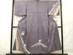 平和屋着物■訪問着　絞り　刺繍　地紙草花文　金彩　正絹　逸品　DABF6485zyのサムネイル