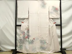 平和屋着物■訪問着　刺繍　枝花文　牡丹　暈し染め　正絹　逸品　DABG4540qaのサムネイル