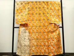 平和屋本店▼男性　舞台衣装　飛鶴草花丸文　金糸　逸品　CABH7725zeのサムネイル