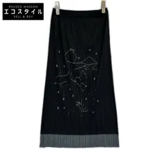 PLEATS PLEASE　プリーツプリーズ　PP61-JG523 ブラック 星座カッティングレイヤードロングスカート　3のサムネイル