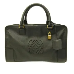 ロエベ LOEWE アマソナ36 ミニ ハンドバッグ ボストン アナグラム シボレザー 黒 ブラック ☆AA★のサムネイル