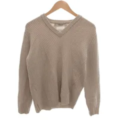 キャサリンハムネットロンドン KATHARINE HAMNETT LONDON 美品 ニット セーター ウール L ベージュ Vネック 長袖 リブ編み /YF ■ECG005のサムネイル