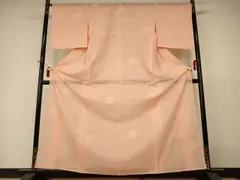 平和屋着物＊夏物　色無地　変わり絽　草花紋紗　赤香色　正絹　逸品　AABI9900jdのサムネイル