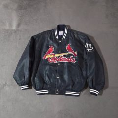 カージナルス サテン ジャケット ジャンパー スタジャン セントルイス