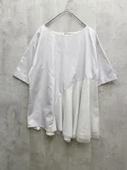 RAW FUDGE ローファッジ 半袖 チュール付き ブラウス シャツ sizeM/グレー ■◆レディース