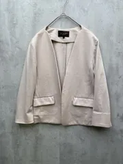 SOUP スープ ノーカラー ジャケット size11/ベージュ ■◇レディースのサムネイル