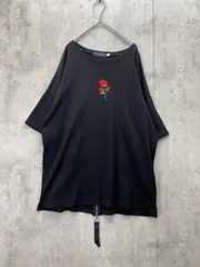 COOOPER クーパー アンティローザ PRAUZ0519001 刺繍 半袖 Tシャツ 薔薇 バックファスナー sizeS/黒 ■◆レディース