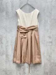 新品訳あり■AIMER エメ ノースリーブ ロング ワンピース size9号/アイボリーｘベージュ ■◆レディースのサムネイル