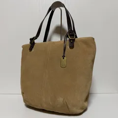LAUREN RALPH LAUREN ローレンラルフローレン トートバッグ ベージュ スエード レザー 肩掛け B636のサムネイル
