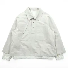 URU TOKYO プルオーバーブルゾン レイヤードジャケット S ベージュ リネン 短丈 PULLOVER LAYERED BLOUSON 22SCL01 日本製のサムネイル