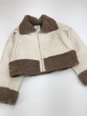 jouetie ジュエティ 合成皮革 カラーボアムートン ジャケット sizeM/アイボリー  ◆■レディースのサムネイル