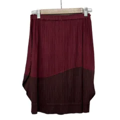 PLEATS PLEASE(プリーツプリーズ) ミニスカート サイズ3 L レディース美品  - ボルドー×ダークブラウン プリーツのサムネイル