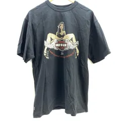 【中古】SAPEur GREAT OF ALL TIME BIKE GIRL Tシャツ L ブラック サプール[92]のサムネイル