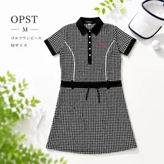 OPSTオプスト♡夏 千鳥格子柄ゴルフワンピース♡半袖 ゴルフウェア Mサイズのサムネイル