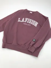 VISION STREET WEAR ヴィジョンストリートウェア ワッペン 長袖 トレーナー Uネック スウェット sizeL/ボルドー ◆■メンズ
