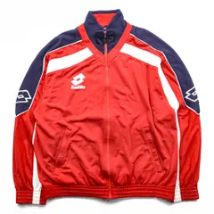 LOTTO 90年代 トラックジャケット ジャージ XL ネイビー レッド スタンドカラーのサムネイル