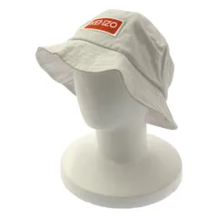 【美品】  KENZO / ケンゾー | コットン ロゴ刺しゅう バケットハット | M | ホワイト | メンズ