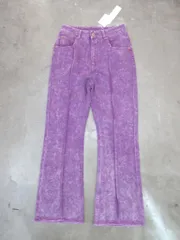 新品 RAGEBLUE レイジブルー RBL05001GM ケミカルウォッシュ デニムパンツ sizeF/紫 ■■レディースのサムネイル