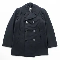 US NAVY 90年代 ヴィンテージ 米軍 ダブルブレスト ピーコート L ブラック メルトン ウール STERLINGWEAR OF BOSTON INC 8405-01-154-5789のサムネイル
