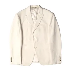 LOUIS VUITTON ルイヴィトン ジャケット ホワイト 50 | ヴァージル・アブロー期 | 19SS ピークドラペル コットン/ウール 2B テーラードジャケット | RM191 JOL HGJ61E | イタリア製【メンズ】【中古】のサムネイル