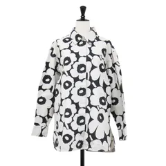 marimekko マリメッコ シャツ ブラック 黒 サイズ:36(S) | Ae Ruoste Unikko コットン オーバーサイズ シャツ / 長袖 レギュラーカラー 花柄 | トップス カジュアルシャツ【レディース】【中古】のサムネイル