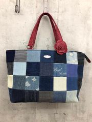 Think Bee! シンクビー！ デニムパッチワーク トート バッグ ブルー