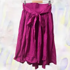 LADYMADE　レディメイド　フレアスカート　ピンク　レディース　フリーサイズ　ウエストゴム　リボン　シフォン　通学　デートのサムネイル