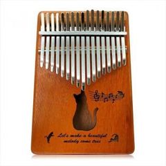 美品】スミヤカ 透かし彫り 木製猫柄カリンバ 17キー - メルカリ