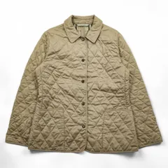 BURBERRY LONDON 英国製 キルティングジャケット L ベージュ 裏地ノバチェック 中綿 スナップボタン イングランド製のサムネイル