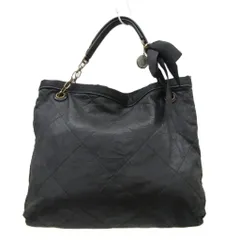 ランバン LANVIN ハンドバッグ トートバッグ レザー 黒 ブラック チェーンハンドル リボンチャーム /YS20 ■GY99のサムネイル