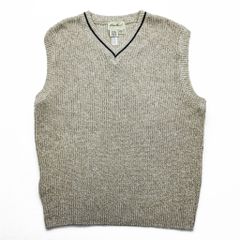 Eddie Bauer 90年代 USA製 ヴィンテージ Vネック コットンニット 