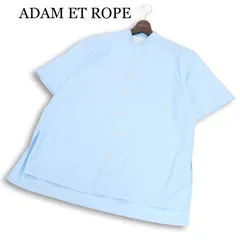 ADAM ET ROPE アダム エ ロペ 春夏★ 半袖 ビッグシルエット バンドカラー シャツ Sz.M メンズのサムネイル