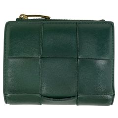 ボッテガヴェネタ マキシイントレチャート カセット 長財布 グリーン